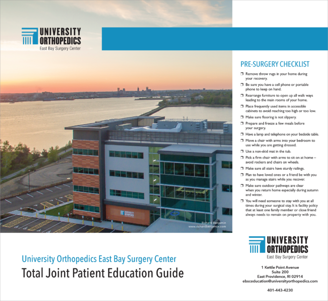 University Orthopedics Total Joint Brochure